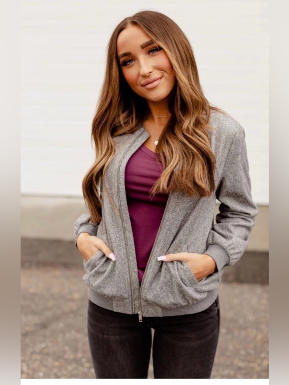 Women's  Zip-Up Bomber Jacket
